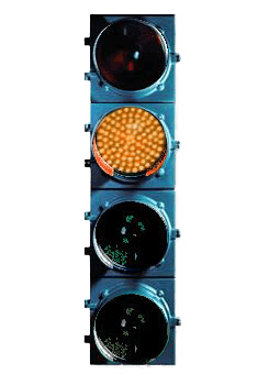 4 light traffic light-amber